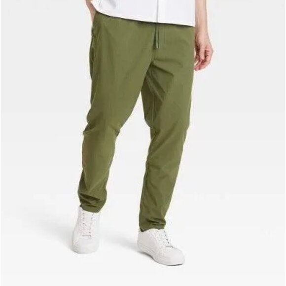 NWT All in Motion Green Men’s Medium Green Ripstop Drawstring Waistband Pants - Picture 1 of 13